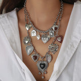 Litlookz Studio Heart Charms Two Pack Necklace, view 2