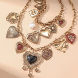 Litlookz Studio Heart Charms Two Pack Necklace, view 3