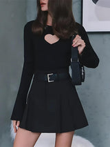 Litlookz Studio Heart Cut Out Corduroy Top, view 6