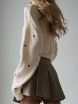 Litlookz Studio Heart Embroidered Sweater, view 2