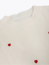Litlookz Studio Heart Embroidered Sweater, view 5