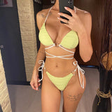 Litlookz Studio Heart Hardware Wrap Around Bikini Set, view 5