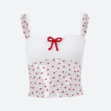 Litlookz Studio Heart Knitted Sheer Crop Top, view 4