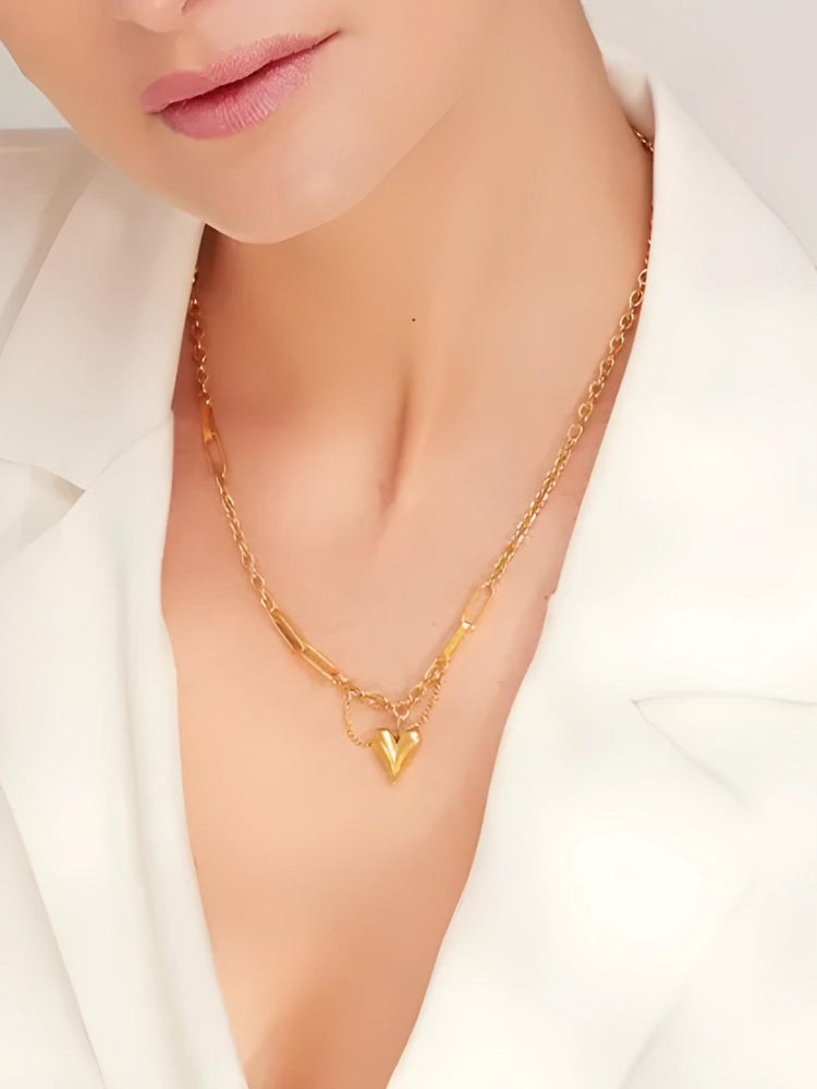 Litlookz Studio Heart Necklace & Bracelet Set