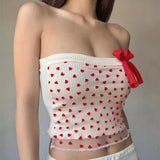Litlookz Studio Heart Ribbed Tube Top, view 2