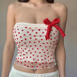 Litlookz Studio Heart Ribbed Tube Top, view 3