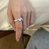 Litlookz Studio Heart Stone Beaded Ring, view 3