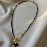 Litlookz Studio Heart Toggle Clasp Beaded Necklace, view 2