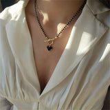 Litlookz Studio Heart Toggle Clasp Beaded Necklace, view 3