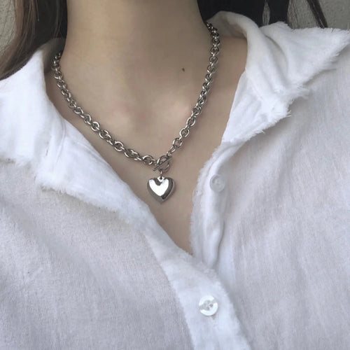 Litlookz Studio Heart Toggle Clasp Necklace