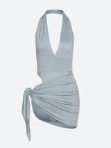 Litlookz Studio High Cut Swimsuit & Skirt Two Piece Set, view 2
