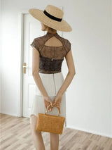 Litlookz Studio High Neck Mesh Top, view 2