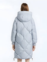 Litlookz Studio Hooded Zip-Up Long Puffer Coat, view 2