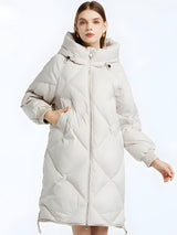Litlookz Studio Hooded Zip-Up Long Puffer Coat, view 5