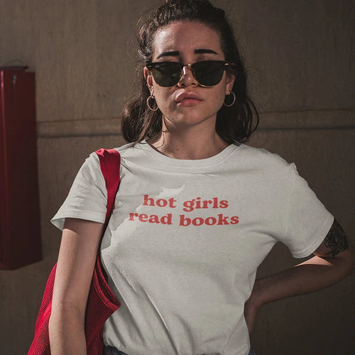 Litlookz Studio Hot Girls Read Books Tee