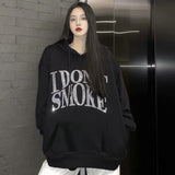 Litlookz Studio I Don't Smoke Rhinestone Hoodie, view 3