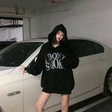 Litlookz Studio I Don't Smoke Rhinestone Hoodie, view 4
