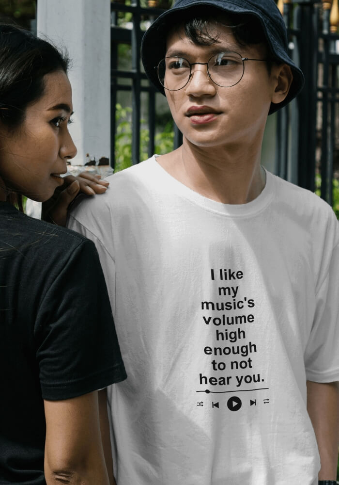 Litlookz Studio I Like My Music's Volume Tee