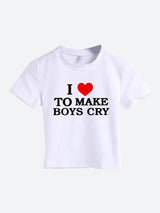 Litlookz Studio I Love To Make Boys Cry Tee, view 2