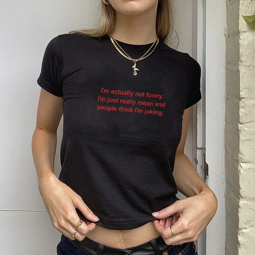 Litlookz Studio I'm Actually Not Funny Tee