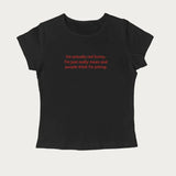 Litlookz Studio I'm Actually Not Funny Tee, view 3