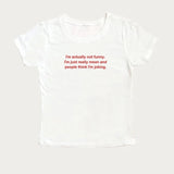 Litlookz Studio I'm Actually Not Funny Tee, view 4
