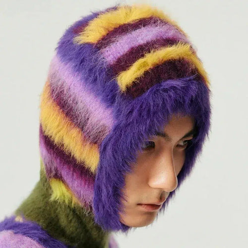 Litlookz Studio Indie Striped Fluffy Balaclava