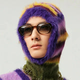 Litlookz Studio Indie Striped Fluffy Balaclava, view 2