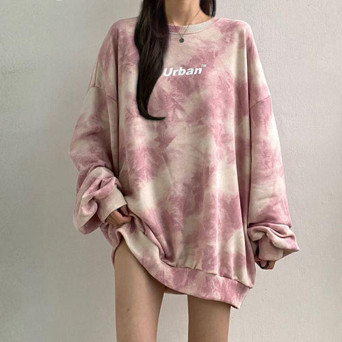 Litlookz Studio Indie Urban Print Longline Sweatshirt