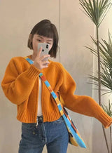 Litlookz Studio Indie Zip Up Knitted Cardigan, view 2