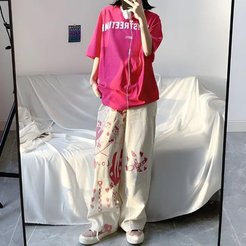 Litlookz Studio Kawaii Anime Girl Printed Pants