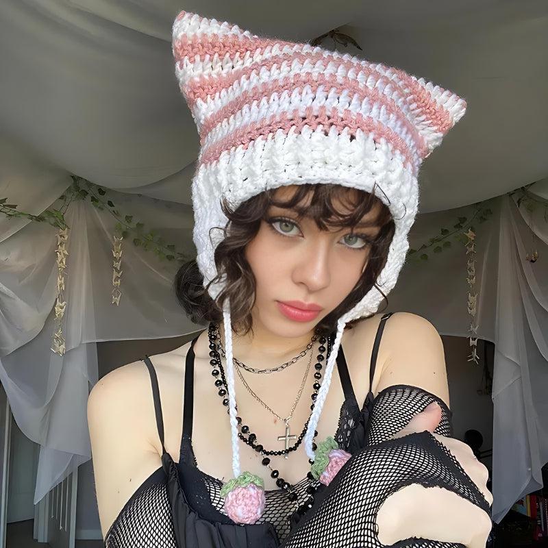 Litlookz Studio Kawaii Cat Ear Knitted Beanie