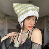 Litlookz Studio Kawaii Cat Ear Knitted Beanie, view 2