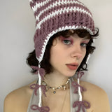 Litlookz Studio Kawaii Cat Ear Knitted Beanie, view 6
