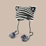 Litlookz Studio Kawaii Cat Ear Pom-Pom Beanie, view 4