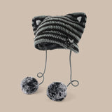Litlookz Studio Kawaii Cat Ear Pom-Pom Beanie, view 5