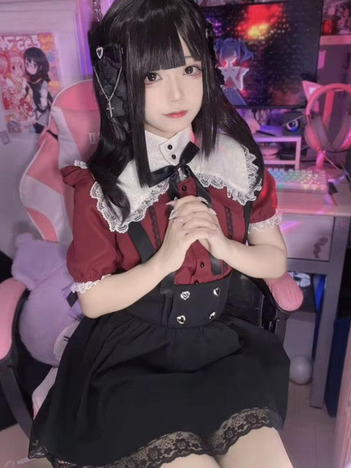 Litlookz Studio Kawaii Goth Collar Shirt