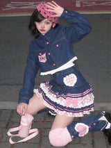 Litlookz Studio Kawaii Layered Denim Mini Skirt, view 2