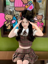 Litlookz Studio Kawaii Plaid Two Piece Set, view 2
