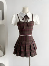 Litlookz Studio Kawaii Plaid Two Piece Set, view 4