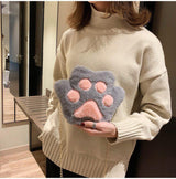 Litlookz Studio Kawaii Plush Paw Crossbody Bag, view 6