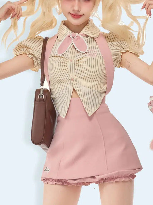 Litlookz Studio Kawaii Shirt & Skort Two Piece Set
