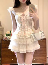Litlookz Studio Kawaii Top & Mini Skirt Two Piece Set, view 3