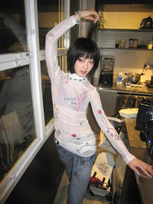 Litlookz Studio Kid's Art Mesh Top