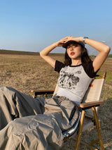 Litlookz Studio Y2K Kitty Crop Tee, view 5
