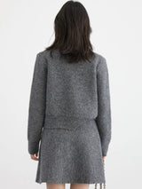 Litlookz Studio Knitted Button-Up Cardigan & Mini Skirt Two Piece Set, view 3