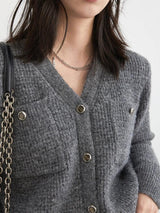 Litlookz Studio Knitted Button-Up Cardigan & Mini Skirt Two Piece Set, view 4