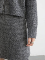 Litlookz Studio Knitted Button-Up Cardigan & Mini Skirt Two Piece Set, view 5