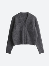 Litlookz Studio Knitted Button-Up Cardigan & Mini Skirt Two Piece Set, view 6