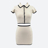 Litlookz Studio Knitted Cardigan & Mini Skirt Two Piece Set, view 3
